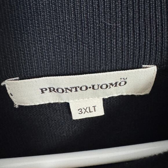 Pronto Uomo Silk Cotton Mock Neck Thin Sweater US Mens 3XL Tall - Picture 4 of 7